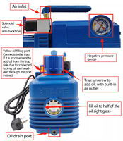 Pompe à vide de réfrigération Feiyue Value V-i280SV 220V, série originale