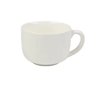 Hot bán đồng bằng màu trắng biểu tượng tùy chỉnh trống Cốc gốm trà cốc cà phê với logo