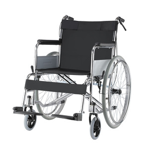 Fauteuil roulant manuel Lechi en acier pliable pour personnes âgées et handicapées, aide à la mobilité - Product Image 1