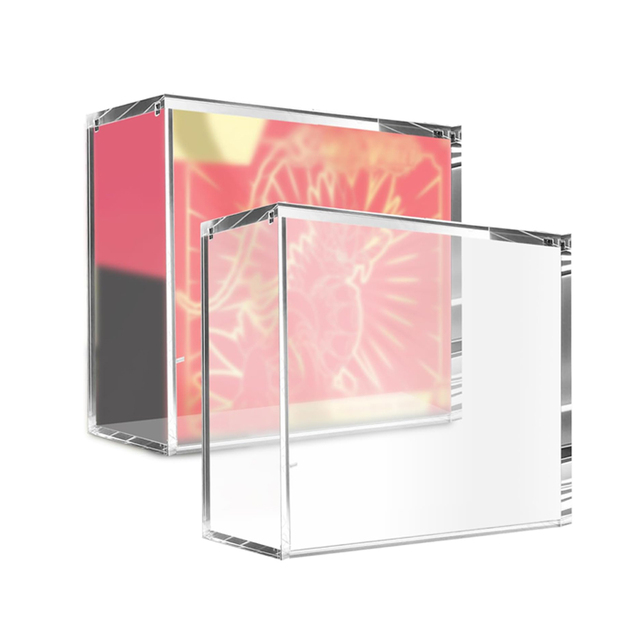 UV Block Lucite Rectangle Acrylic ETB Box Factory Custom Clear Display Case for Pokémon Evolutions Card Packs