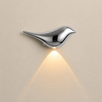 Lampe murale LED en forme d'oiseau, rechargeable, avec capteur PIR, veilleuse à induction sans fil, d'intensité variable, pour situations d'urgence