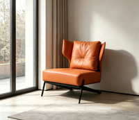 Ensemble modulaire de salon de luxe moderne en cuir PU écologique avec rembourrage en éponge et structure en bois