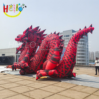 Festival du nouvel an gonflable rouge chinois Dragon décoration de scène défilé géant Dragon gonflable