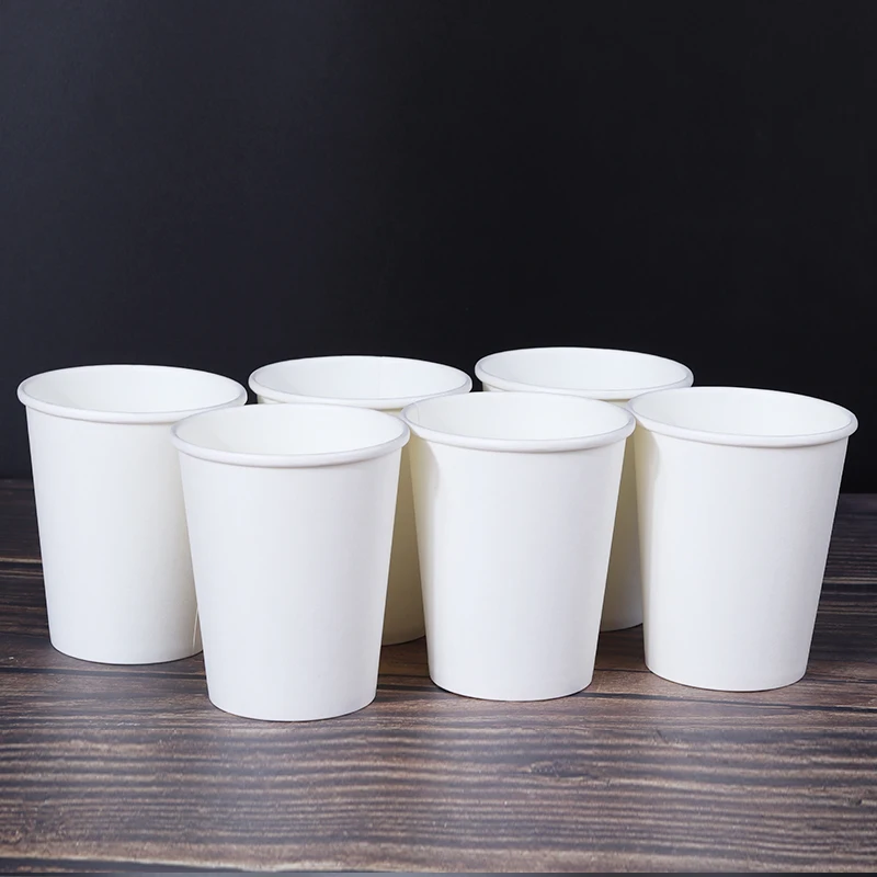 Custom Design Logo Printed Eco-Friendly Disposable Food Grade PE Coated Recyclable Single/Double Wall Paper Cups for Takeout