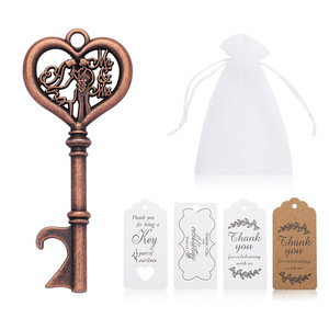 Porte-clés décapsuleur en alliage de zinc pour couple, cadeau souvenir décoratif pour mariage et fêtes - Product Image 5