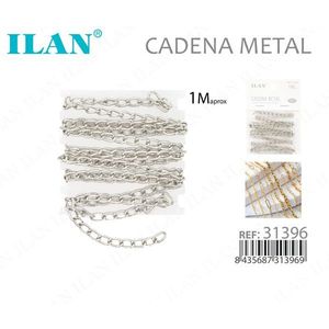 Catena in Metallo 1M Circa Colore Argento per Creazione di Gioielli - Product Image 1