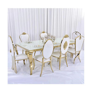 Luxury Stainless Steel Gold Metal Iron Hotel <b>Chair</b> Wedding <b>Dining</b> <b>Chair</b> for Banquet Hall - Product Image 1