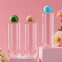 Flacon de shampooing en plastique de 250 ml avec bouchon à bille rond, rechargeable, flacon de lotion en plastique de 8 oz (250 ml) pour emballage cosmétique