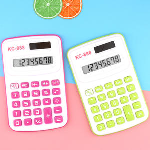 เครื่องคิดเลขอิเล็กทรอนิกส์ขนาดเล็ก Kc 888 8 หลัก ปุ่มพลาสติก สีขาว สำหรับนักเรียน ใช้ในโรงเรียน บรรจุภัณฑ์แบบพลาสติกใส - Product Image 5