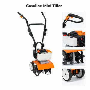 Mini Motozappa a Benzina MYOYT 43cc 1.25KW Motore a 2 Tempi Raffreddato ad Aria Larghezza di Lavoro 25cm Profondità 22cm Serbatoio Carburante 1.2L - Product Image 4