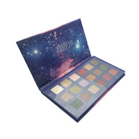 Palette de fards à paupières de maquillage en gros boîte de papier cosmétique de marque personnalisée à haute teneur en pigments estampage en feuille d'or gaufrage caractéristiques haut de gamme