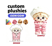 Peluche personnalisée en tissu doux rose pour cadeau promotionnel