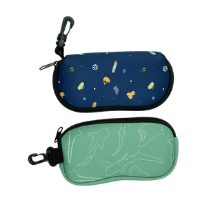 Custodia Morbida in Neoprene per Occhiali con Cerniera, Portatile, con Gancio, da Viaggio, Scatola Unica in EVA per Occhiali da Sole - Product Image 3