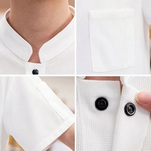 Vêtements de travail pour hôtel, boulangerie et restauration, uniformes de chef, avec logo imprimé ou brodé, vente en gros d'usine - Product Image 2