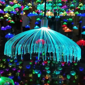 Lumière à fibres optiques LED en forme de méduse colorée, bricolage, lustre de Noël, lumière d'ambiance multicolore pour jardin, cour - Product Image 2