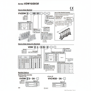 ชิ้นส่วนนิวเมติกส์ VV2DW2-H0401 SMC - Product Image 1