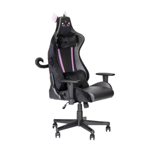 <span class=keywords><strong>Sillas</strong></span> de oficina de lujo púrpura <span class=keywords><strong>diablo</strong></span> negro gato Silla de juego respaldo alto ergonómico ordenador Silla de carreras con cola negra - Product Image 2