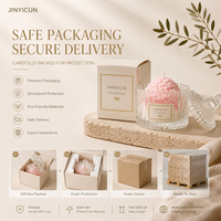 Bougie parfumée à la crème glacée personnalisée, 60g, pot en verre, bougie dessert pour cadeau, vente au détail, étiquette privée, mélange de parfums, vente en gros, OEM, ODM