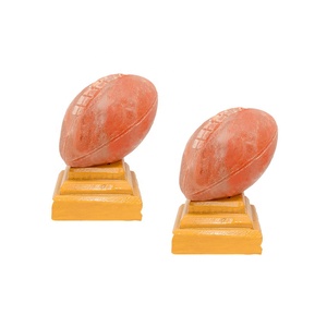 Lámpara de sal del Himalaya, decoración de pelota de Rugby tallada ecológica, hecha a mano, Sian Enterprises, estilo amoroso, Feng Shui, artesanías naturales - Product Image 1
