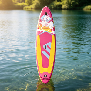 Planche à pagaie gonflable tout usage IBoard ISUP, modèle couleur bois rose, matériau PVC/EVA, pour lacs et rivières, taille personnalisée 1-3 - Product Image 2