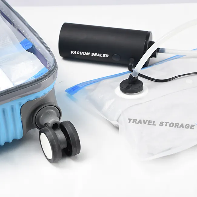 Vnost ZK290 Aanpassen Huishoudelijke Mini Draagbare Luchtpomp Vacuum Seal Bag Plastic Opslag Zakken Voor Voedsel En Kleding, quilt Opslag