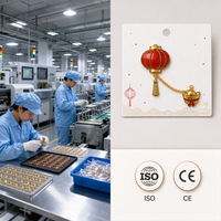 Broche Lanterne Rouge Lingot d'Or, Épingle en Émail Dur 3D, Bijou du Nouvel An Chinois, Vente en Gros, Épingle de Revers, Badge Personnalisé, Usine OEM