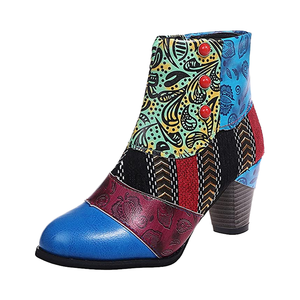 Botas de Invierno para Mujer, Estilo Mocasín, con Cierre, Tacón Grueso, Impermeables, Resistentes, Estilo Occidental, que Aumentan la Estatura - Product Image 4