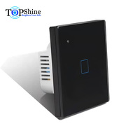 Interrupteur tactile Wi-Fi Tuya 2,4 GHz sans neutre, 1 voie, compatible Google Home et Alexa pour commande vocale, norme UE/Royaume-Uni