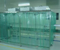 Cabine de salle blanche portable ISO GMP à parois souples, anti-poussière