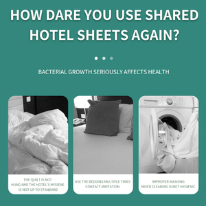 ชุดเครื่องนอนแบบใช้แล้วทิ้งแบบพกพา4ชิ้นผ้าปูเตียง1ผืนปลอกหมอน2ใบสำหรับใช้ในโรงพยาบาล - Product Image 3