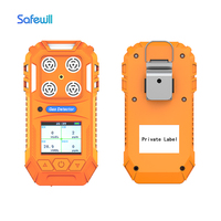 Détecteur multi-gaz numérique étanche Safewill ES30P 4 en 1 ATEX NDIR Boîtier ABS Rechargeable par USB Batterie EX H2S O2 CO