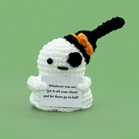 Poupées en peluche tissées à la main, thèmes religieux, fantômes, squelettes, pour Halloween et Pâques, jouets émotionnels pour enfants sur le thème de la mort, cadeau transfrontalier