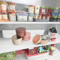 Boîte en aluminium ronde colorée avec couvercle à vis, pot métallique laqué mat pour bougies, cosmétiques, baumes et thé