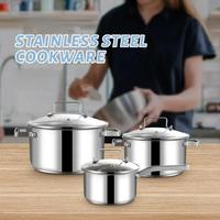 Ensemble de casseroles modernes en acier inoxydable 304, antiadhésives, durables et polyvalentes pour soupes et sauces, pour la maison (vente en gros)