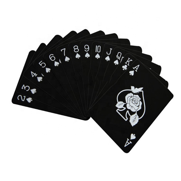 Импортные черные Основные игральные карты небольшого размера пластиковые игральные карты оптом