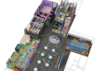 Parc de jeux d'aventure en plastique personnalisé en gros Game Center Ensemble d'équipement pour enfants Aire de jeux intérieure