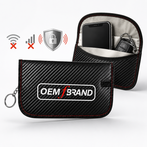 Estuche de Fibra de Carbono con Bloqueo <span class=keywords><strong>RFID</strong></span> y Logotipo Personalizado para Llaves de Auto, Protección de Señal de Teléfono Móvil, <span class=keywords><strong>Bolsa</strong></span> Protectora <span class=keywords><strong>Anti</strong></span> Escaneo <span class=keywords><strong>Faraday</strong></span> para Llaves de Auto - Product Image 5