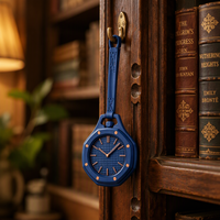 Montre à date automatique avec boîtier rond en plastique, fermoir caché et sans étanchéité