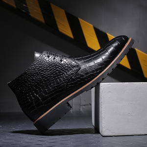 Nouvelles bottes à lacets en cuir PU de luxe pour hommes, chaussures décontractées <span class=keywords><strong>originales</strong></span>, style britannique, bottes d'automne et d'hiver - Product Image 2