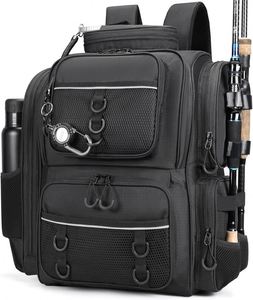 Sac de rangement pour matériel de pêche avec porte-canne, grand espace de rangement, accès facile aux outils de pêche, échantillon gratuit - Product Image 4