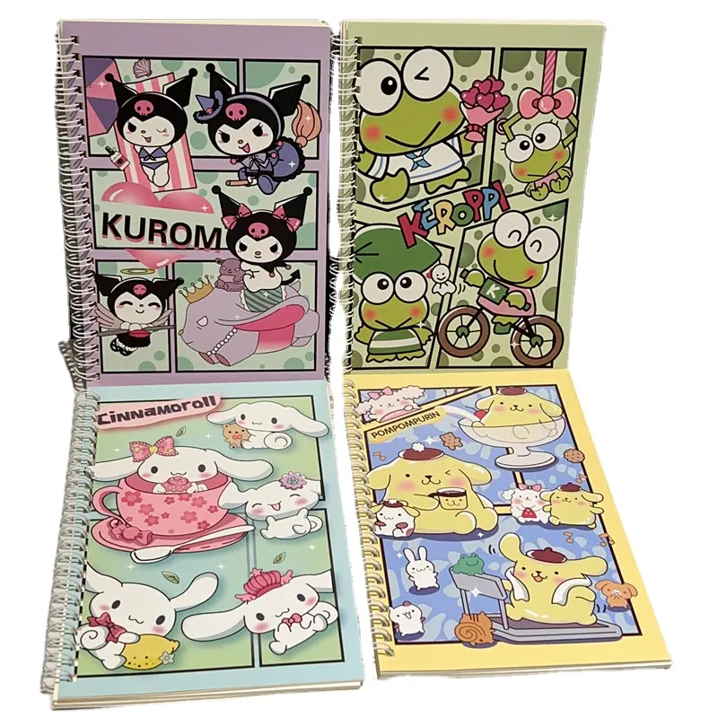 DHF696 Venta al por mayor A5 anime cuaderno espiral dibujos animados sanrioed cuaderno de alta apariencia estudiante encantador Bloc de notas grueso papelería