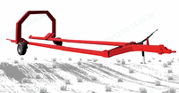 Remorque de ramassage et de transport automatique de balles rondes hydrauliques 9JYY-2.5 Chargeur de balles de foin pour la collecte d'ensilage d'herbe