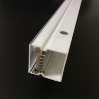 Manchon de boîtier de tube lumineux led carré en plastique polycarbonate, extrusion co, 30x30mm, couleur blanche et transparente