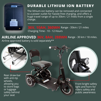 Scooter Électrique Pliant Intelligent à Trois Roues pour Longues Distances, Prêt à l'Expédition, Idéal pour les Personnes à Mobilité Réduite
