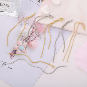 Composants de boucles d'oreilles en chaîne serpent, plaqués cuivre, pour la fabrication de bijoux DIY, 68768899 - Product Image 1