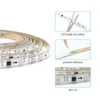 Écran rétro-éclairage éclairage garçon 2835 flexible 120 leds/m 40ft rvb wifi et blue tooth dream 5050 led bande lumineuse