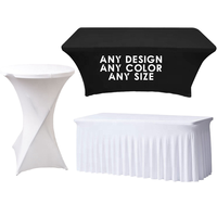 Nappe en tissu 100% polyester blanc et noir à dentelle, impression personnalisée, rectangulaire et carrée, pour tables rondes