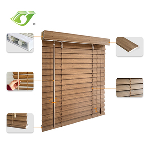 Tende Veneziane in <span class=keywords><strong>Legno</strong></span> Naturale con Doppio Controllo a Corda, Lamelle Regolabili, Design Durevole per Soggiorno, Camera da Letto, Ufficio - Product Image 4