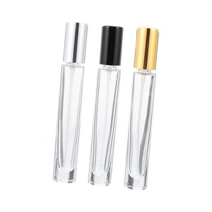 Trend Luxury <b>10ml</b> Transparent Glass Perfume Spray <b>Bottle</b> Flat/Cylindrical Shape Thick Bottom Portable Pocket Pump Sprayer - Product Image 1