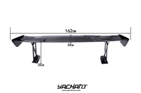 Alerón GT de fibra de carbono 1992 1997 RX7 FD3S, estilo Type5, Base FRP de 1600mm, patas traseras de aluminio para vehículos RX7 FD3S 1992-1997